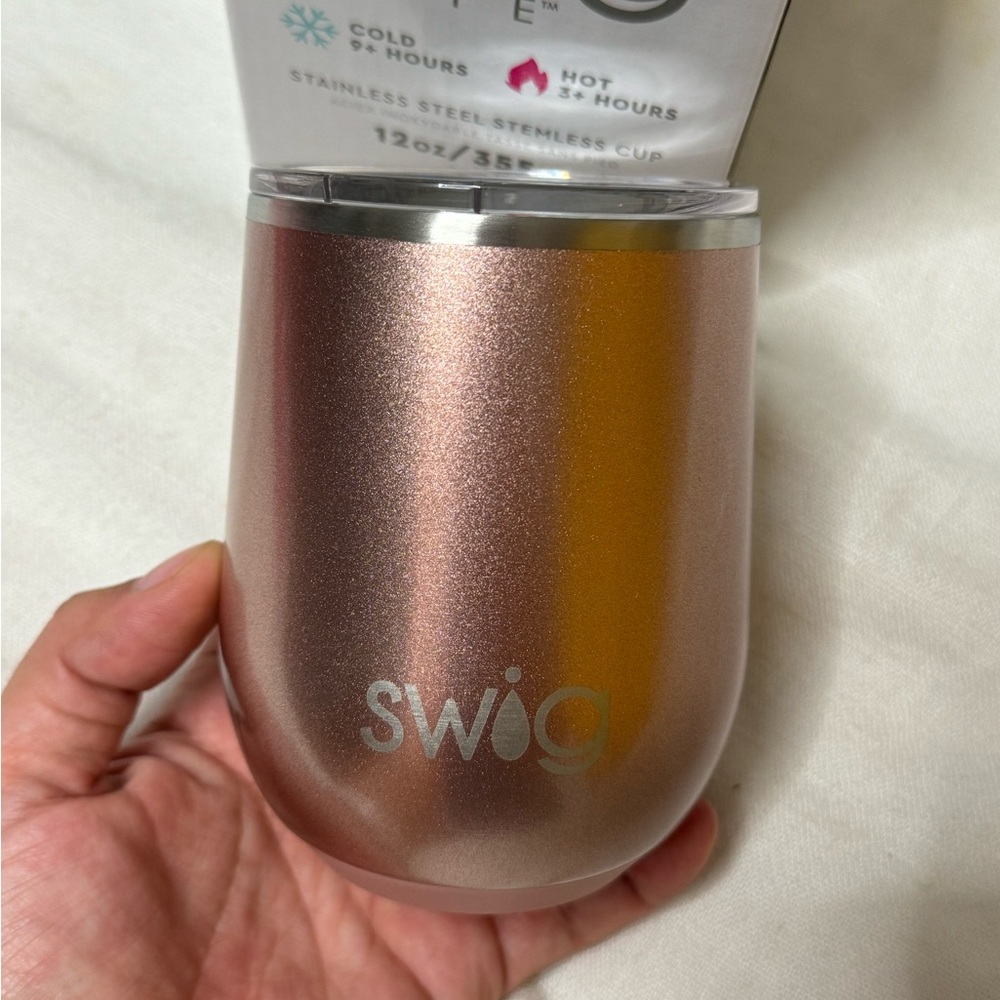 Swig Stemless Wine Cup, rose gold